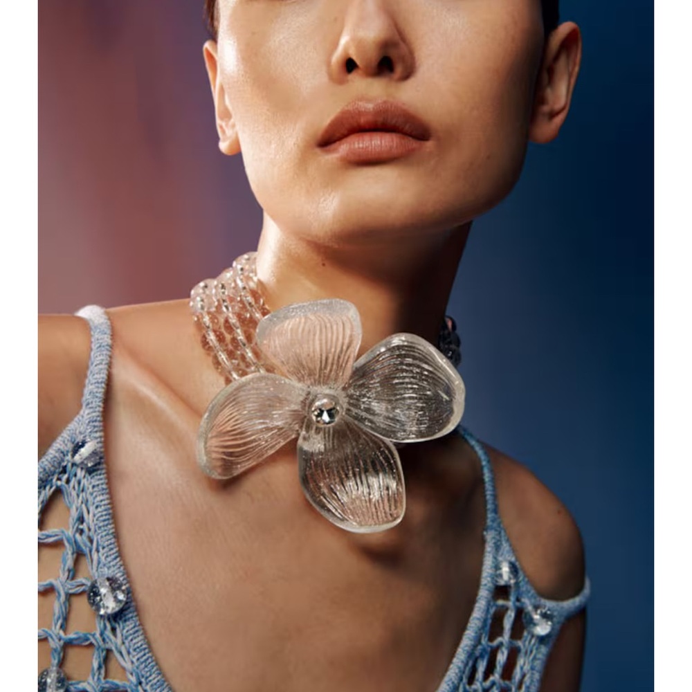 Susan Fang & Other Stories Glass Beaded Floral Necklace